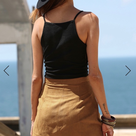 ⬇️💲⬇️NWT Brown Snap Front Skirt - Picture 5 of 6